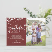dankbar | Erntedank-Karte für die Fotocollage der  Einladung (Stehend Vorderseite)