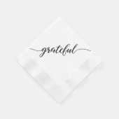 dankbar | Erntedank-Script-Schriftart mit langem S Serviette (Ecke)