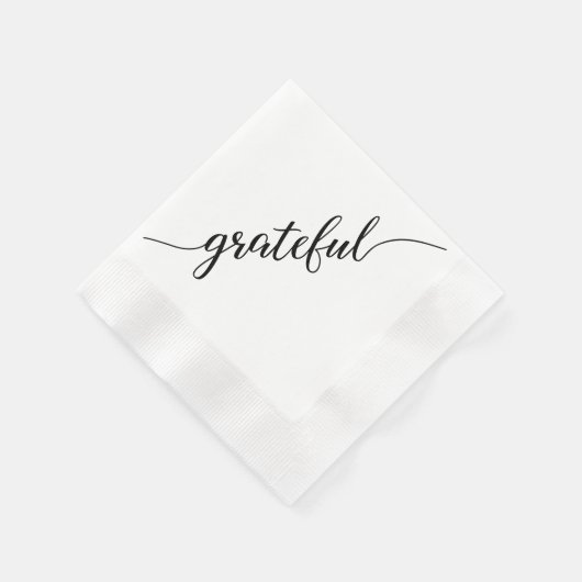 dankbar | Erntedank-Script-Schriftart mit langem S Serviette (Ecke)