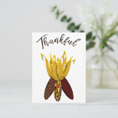 Dankbar - farbenfroher indischer Herbst-Mais Postkarte (Stehend Vorderseite)