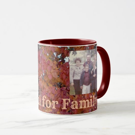 dankbar | FOTOS | Hintergrund der Herbstlaube Tasse (VorderseiteRechts)