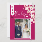 Dankbar für Blume Dankeskarte (Vorderseite)