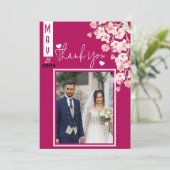 Dankbar für Blume Dankeskarte (Stehend Vorderseite)