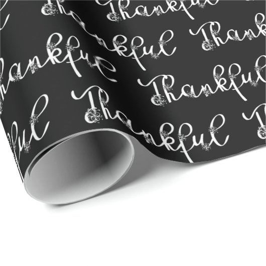 dankbar für das Blumenschreiben des Schriftartes Geschenkpapier (Rolleneckpunkt)