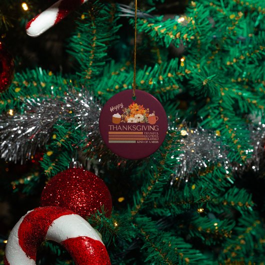 Dankbar für das Design eines gesegneten Erntedanks Keramik Ornament