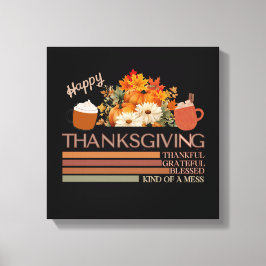 Dankbar für das Design eines gesegneten Erntedanks Leinwanddruck
