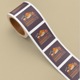 Dankbar für das Design eines gesegneten Erntedanks Quadratischer Aufkleber