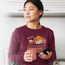 Dankbar für das Design eines gesegneten Erntedanks T-Shirt