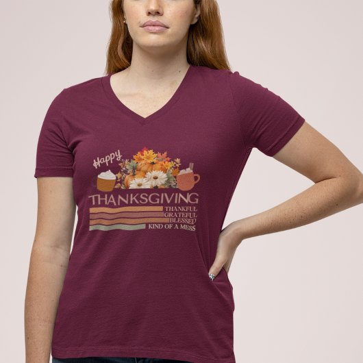 Dankbar für das Design eines gesegneten Erntedanks T-Shirt