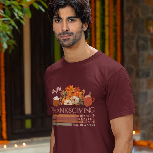 Dankbar für das Design eines gesegneten Erntedanks T-Shirt