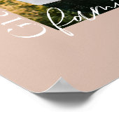 Dankbar für das familienmoderne geometrische Foto  Poster (Ecke)