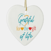 Dankbar für das Geschenk individualisierbare Trans Keramik Ornament (Rechts)