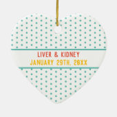 Dankbar für das Geschenk individualisierbare Trans Keramik Ornament (Hinten)