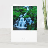 Dankbar für den Frieden Schöner Wasserfall Wald Dankeskarte (Rückseite)