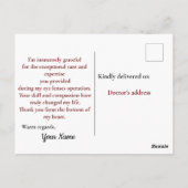 Dankbar für den Visionären Augenchirurg Postkarte (Rückseite)