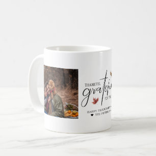 Dankbar für Dich Friendsgiving Zwei Foto-Collage Kaffeetasse