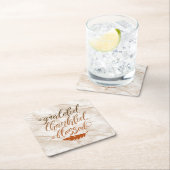 Dankbar für die gesegnete moderne Marmorfeder Rechteckiger Pappuntersetzer (Vor Ort)