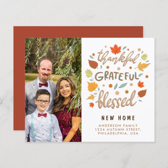 Dankbar für die gesegnete neue Zuhause-Ankündigung (Vorne/Hinten)