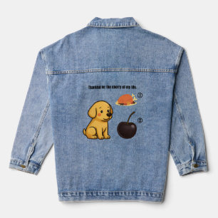 Dankbar für die Kirsche meines Lebens - Niedlicher Jeansjacke