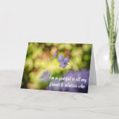 Dankbar für die Unterstützung, die aus dem Holz ko Karte (Vorderseite)