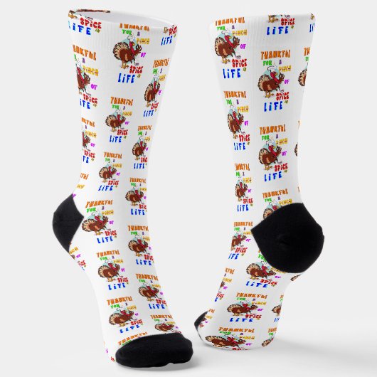 Dankbar für ein bisschen Gewürz im Leben Socken (Gewinkelt)
