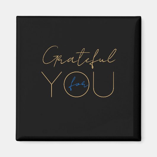 💖 "Dankbar für euch" Geschenkmarke | Modernes Sch Magnet (Vorne)