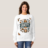 Dankbar für gemütliche Pullover. Sweatshirt (Vorne ganz)
