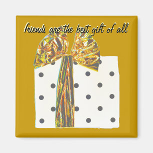 Dankbar für Geschenk des Freundschafts-Goldes Magnet