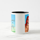 Dankbar für heute - Spaß und Motivierend Angebot Zweifarbige Tasse (Mittel)