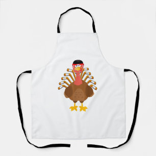 dankbar für Hockey-Erntedank Funny Turkey Ice Schürze