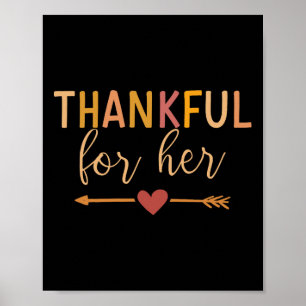 Dankbar für ihr passendes Paar für Thanksgiving Poster