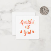 Dankbar für Ihre Note Card Mitteilungskarte (Vorderseite/Rückseite Beispiel)