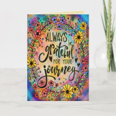 Dankbar für Ihre Reise Inspirivity Floral Fun Karte (Vorderseite)