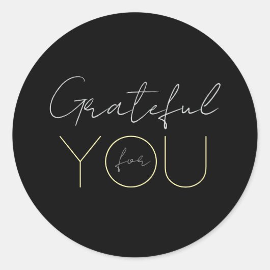 Dankbar für Ihren Aufkleber (Vorderseite)