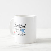 Dankbar für Ihren Service-//-Veteranen-Tag Kaffeetasse (Vorderseite Links)