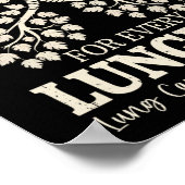 Dankbar für jedes lungenhafte Lungenkrebs-Bewussts Poster (Ecke)