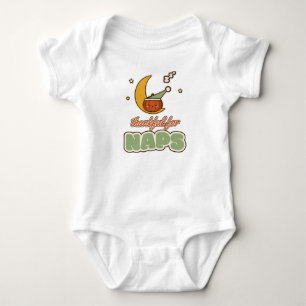 Dankbar für Nickerchen Baby Lustiges Erntedankfest Strampler