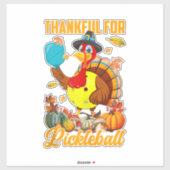 Dankbar für Pickleball Fall Vibes glücklich über d Aufkleber (Blatt)