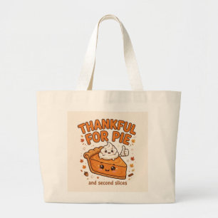 Dankbar für Pie — Kürbiskuchen Thanksgiving T-Shir Jumbo Stoffbeutel