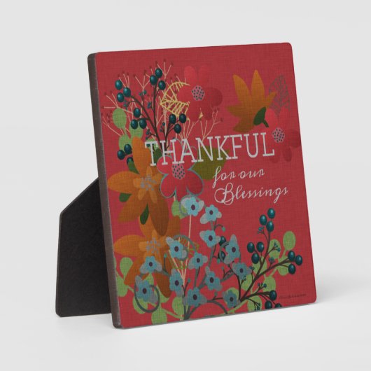 Dankbar für unser Glück | BLUME Fotoplatte (Vorderseite)