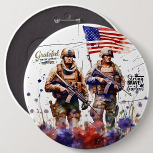 Dankbar für unsere Veteranen Button