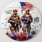 Dankbar für unsere Veteranen Button (Vorderseite)