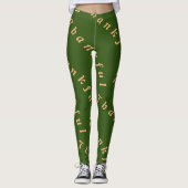 Dankbar gebogener, wiederholter Erntedank Leggings (Vorderseite)