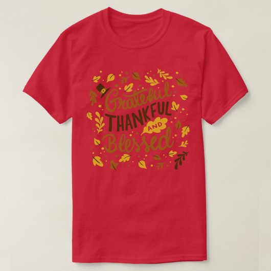 Dankbar, gesegnet2 T-Shirt (Design vorne)