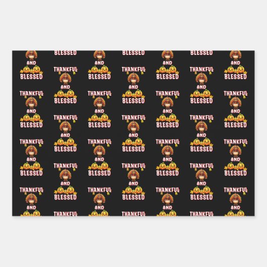 Dankbar Gesegnet 23 US Maple November Erntedank Geschenkpapier Set (Vorderseite 2)