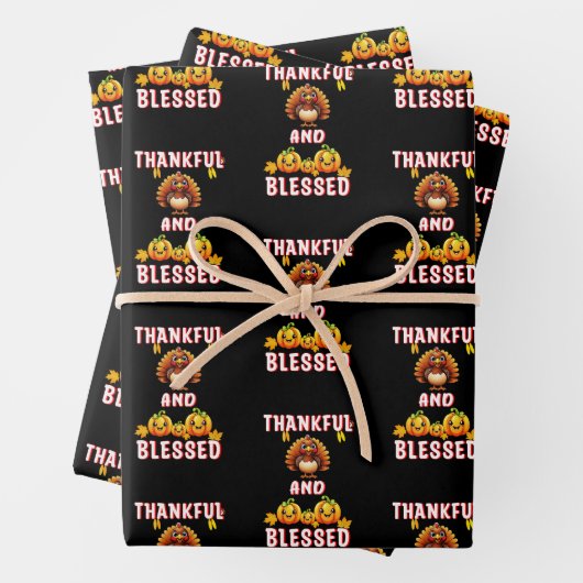 Dankbar Gesegnet 23 US Maple November Erntedank Geschenkpapier Set (Beispiel)