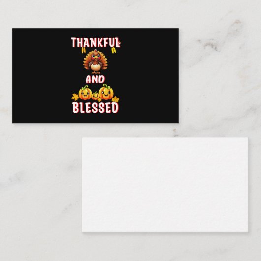 Dankbar Gesegnet 23 US Maple November Erntedank Mitteilungskarte (Vorne/Hinten)