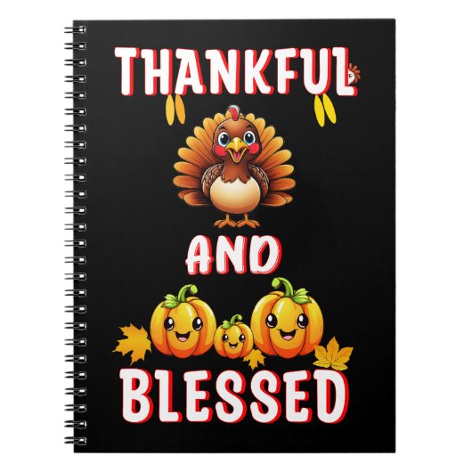 Dankbar Gesegnet 23 US Maple November Erntedank Notizblock (Vorderseite)