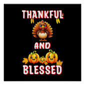 Dankbar Gesegnet 23 US Maple November Erntedank Poster (Vorderseite)