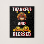 Dankbar Gesegnet 23 US Maple November Erntedank Puzzle (Vertikal)